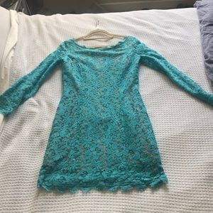 Madison Marcus Long Sleeve Lace Dress